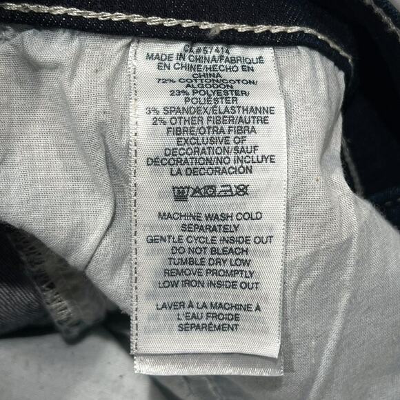 ★ True Religion (Ricky) Dark Straight-Leg Jeans w/ White Stitching ★ - Picture 7 of 8